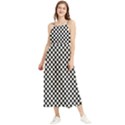 Black And White Checkerboard Background Board Checker Boho Sleeveless Summer Dress View1