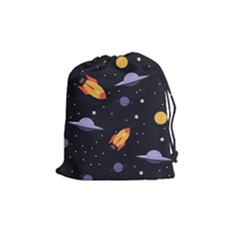 Cosmos Rockets Spaceships Ufos Drawstring Pouch (medium) by Amaryn4rt