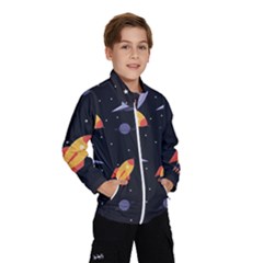 Cosmos Rockets Spaceships Ufos Kids  Windbreaker