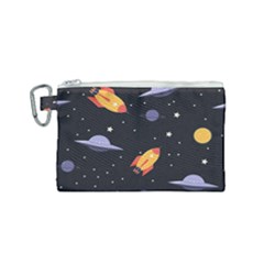 Cosmos Rockets Spaceships Ufos Canvas Cosmetic Bag (small) by Amaryn4rt