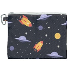 Cosmos Rockets Spaceships Ufos Canvas Cosmetic Bag (xxl)