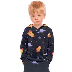 Cosmos Rockets Spaceships Ufos Kids  Overhead Hoodie