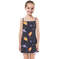 Cosmos Rockets Spaceships Ufos Kids  Summer Sun Dress