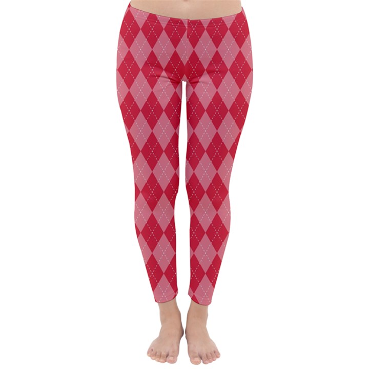 Red Diamonds Classic Winter Leggings