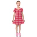 Red Diamonds Kids  Short Sleeve Velvet Dress View1