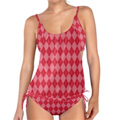 Red Diamonds Tankini Set by ArtsyWishy