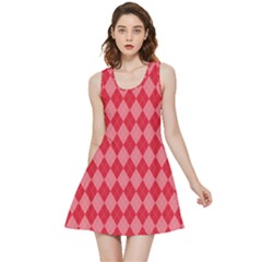 Red Diamonds Inside Out Reversible Sleeveless Dress