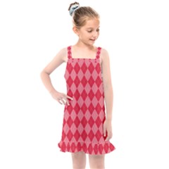 Red Diamonds Kids  Overall Dress by ArtsyWishy