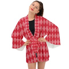 Red Diamonds Long Sleeve Kimono by ArtsyWishy