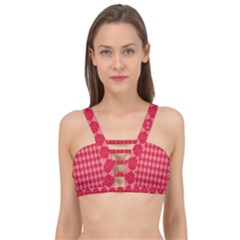 Red Diamonds Cage Up Bikini Top by ArtsyWishy