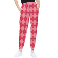 Red Diamonds Tapered Pants