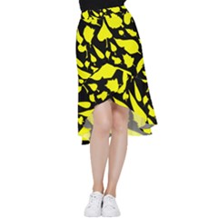 Leaves Frill Hi Low Chiffon Skirt