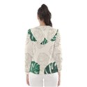 Green Monstera Leaf Illustrations Women s Hooded Windbreaker View2