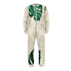 Green Monstera Leaf Illustrations Onepiece Jumpsuit (kids)