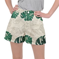 Green Monstera Leaf Illustrations Ripstop Shorts by HermanTelo