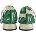 Green Monstera Leaf Illustrations Women s Mary Jane Shoes View4