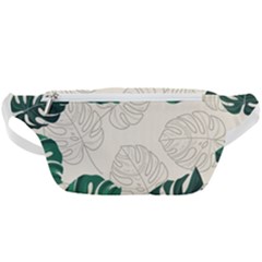 Green Monstera Leaf Illustrations Waist Bag 