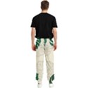 Green Monstera Leaf Illustrations Men s Elastic Waist Pants View2