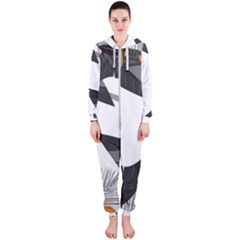 Natural Palm Plant Hooded Jumpsuit (ladies) 