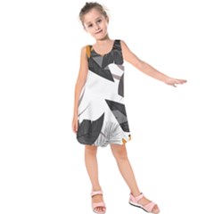 Natural Palm Plant Kids  Sleeveless Dress by Mariart