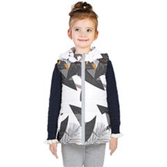 Natural Palm Plant Kids  Hooded Puffer Vest