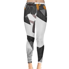 Natural Palm Plant Inside Out Leggings by Mariart