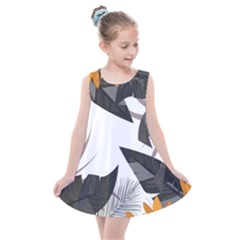 Natural Palm Plant Kids  Summer Dress by Mariart