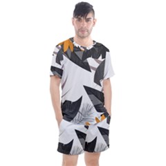 Natural Palm Plant Men s Mesh Tee And Shorts Set