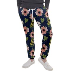 Flower White Grey Pattern Floral Men s Jogger Sweatpants