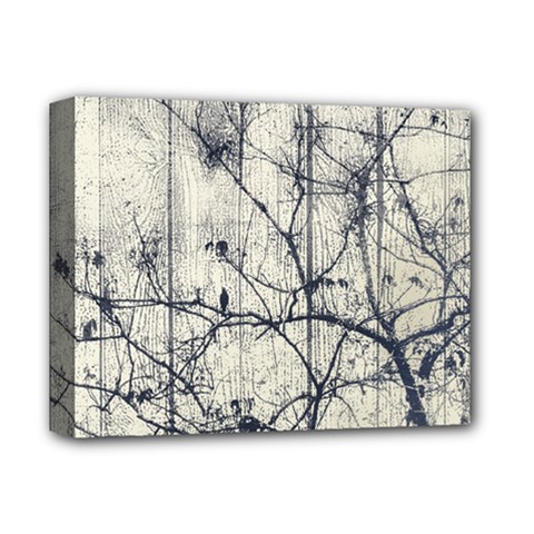 Black And White Botanical Motif Artwork 2 Deluxe Canvas 14  X 11  (stretched)