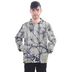 Black And White Botanical Motif Artwork 2 Men s Half Zip Pullover by dflcprintsclothing