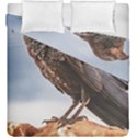 Black Crow Standing At Rock Duvet Cover Double Side (King Size) View1