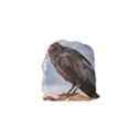 Black Crow Standing At Rock Drawstring Pouch (XS) View2