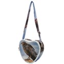 Black Crow Standing At Rock Heart Shoulder Bag View1