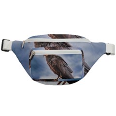 Black Crow Standing At Rock Fanny Pack by dflcprintsclothing