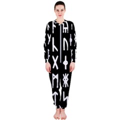 The Anglo Saxon Futhorc Collected Inverted Onepiece Jumpsuit (ladies)  by WetdryvacsLair