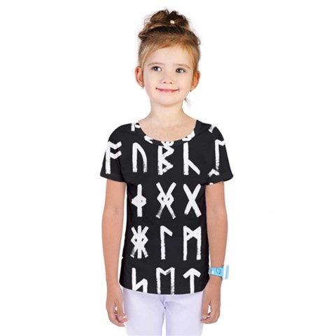 The Anglo Saxon Futhorc Collected Inverted Kids  One Piece Tee by WetdryvacsLair