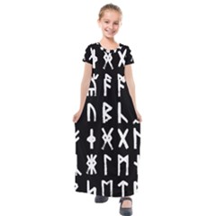 The Anglo Saxon Futhorc Collected Inverted Kids  Short Sleeve Maxi Dress by WetdryvacsLair