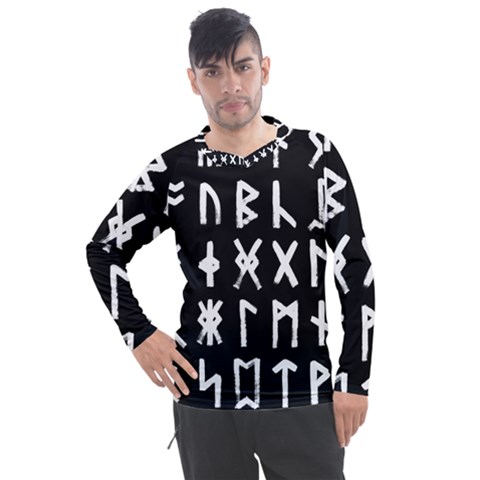 The Anglo Saxon Futhorc Collected Inverted Men s Pique Long Sleeve Tee by WetdryvacsLair