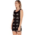 Electrical Symbols Callgraphy Short Run Inverted Bodycon Dress View2