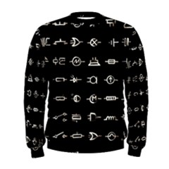 Electrical Symbols Callgraphy Short Run Inverted Men s Sweatshirt