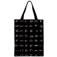 Electrical Symbols Callgraphy Short Run Inverted Zipper Classic Tote Bag