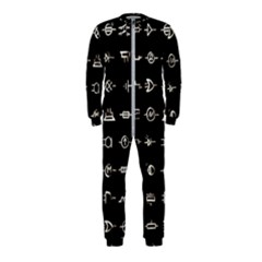 Electrical Symbols Callgraphy Short Run Inverted OnePiece Jumpsuit (Kids)