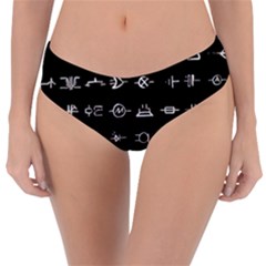 Electrical Symbols Callgraphy Short Run Inverted Reversible Classic Bikini Bottoms