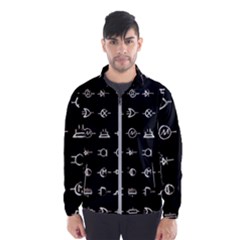 Electrical Symbols Callgraphy Short Run Inverted Men s Windbreaker by WetdryvacsLair