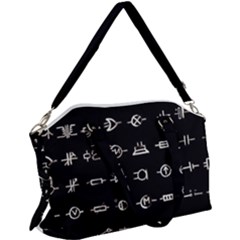 Electrical Symbols Callgraphy Short Run Inverted Canvas Crossbody Bag