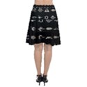 Electrical Symbols Callgraphy Short Run Inverted Chiffon Wrap Front Skirt View2