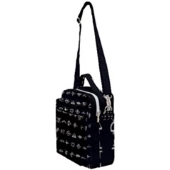 Electrical Symbols Callgraphy Short Run Inverted Crossbody Day Bag