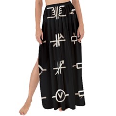 Electrical Symbols Callgraphy Short Run Inverted Maxi Chiffon Tie-up Sarong by WetdryvacsLair