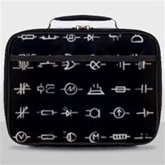 Electrical Symbols Callgraphy Short Run Inverted Full Print Lunch Bag by WetdryvacsLair